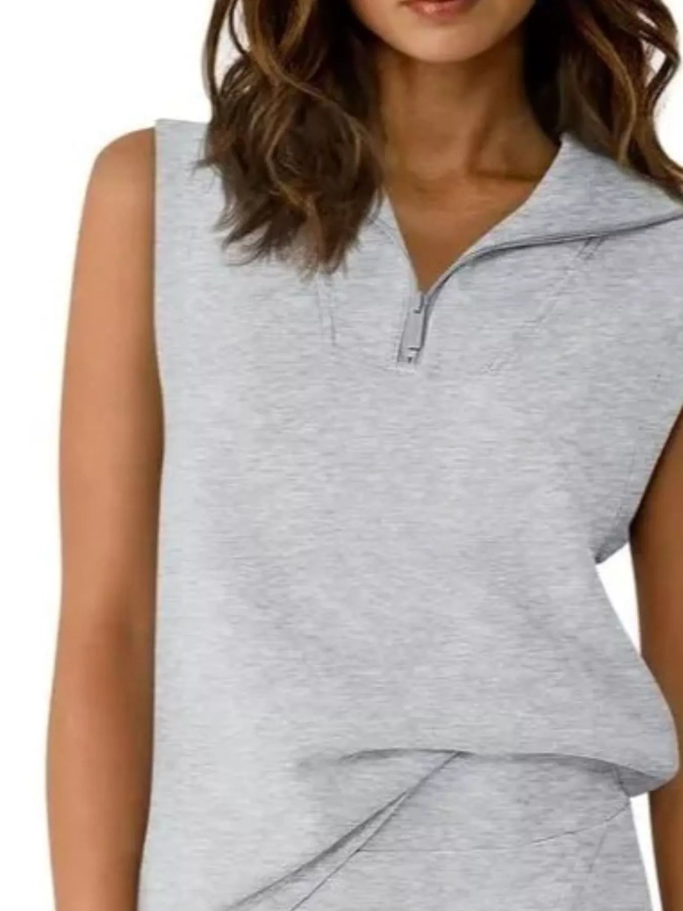 Hazel Blues® |  Quarter Zip Top and Skort Set