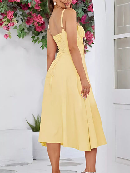 Hazel Blues® |  Tie-Front A-Line Midi Dress