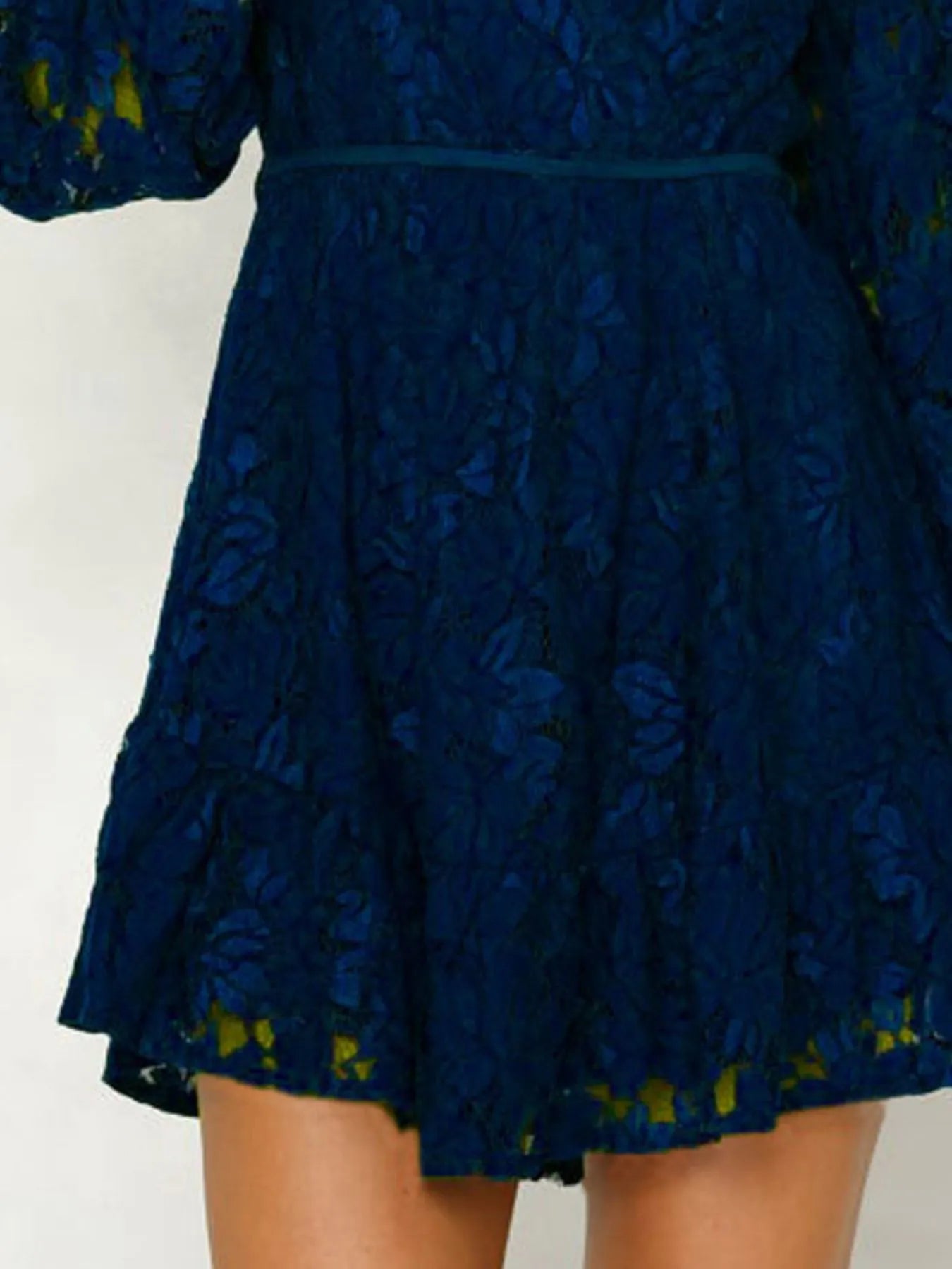 Hazel Blues® |  Lace V-Neck Long Sleeve Mini Dress