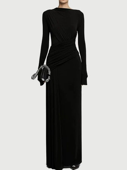 Hazel Blues® |  Ruched Long Sleeve Maxi Dress
