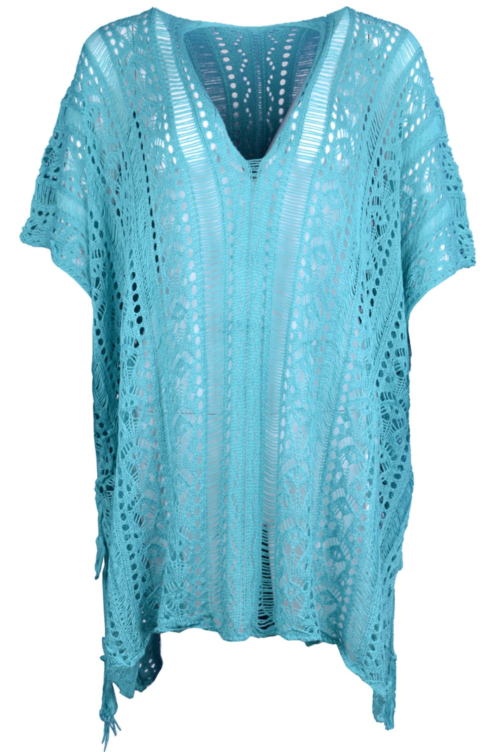 Hazel Blues® | Cutout V-Neck Cover-Up with Tassel