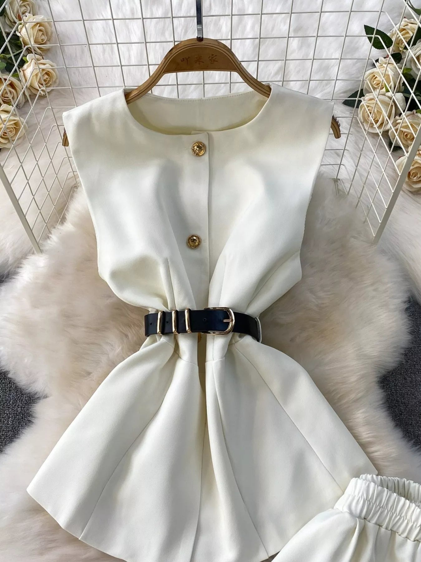 Hazel Blues® |  Sleeveless Top and Wide-Leg Pants Set