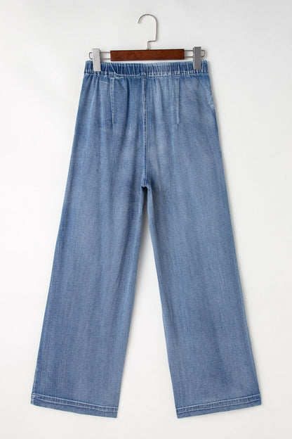 Hazel Blues® |  High-Waisted Wide-Leg Jeans