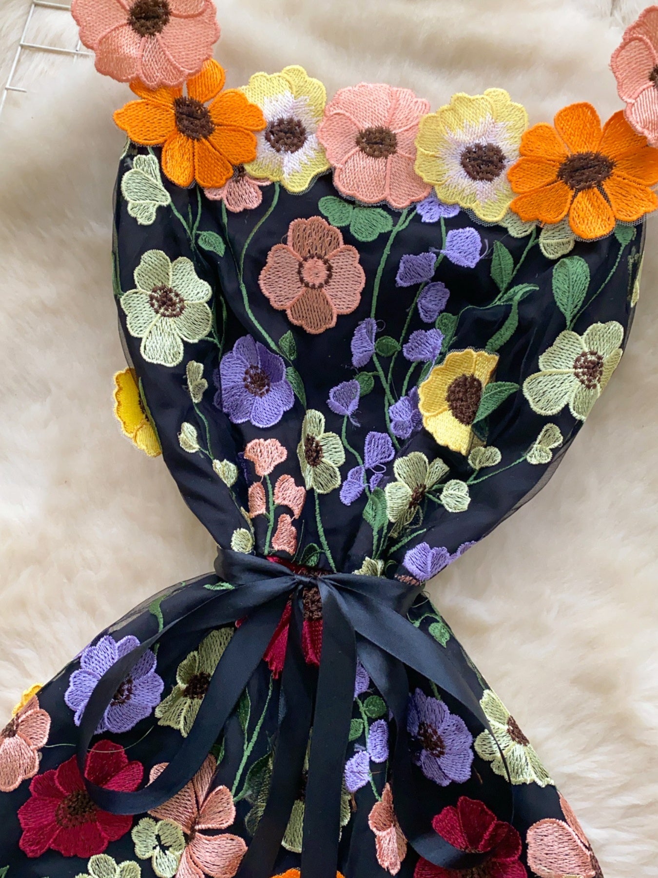 Hazel Blues® |  Floral Tie Waist Mini Dress