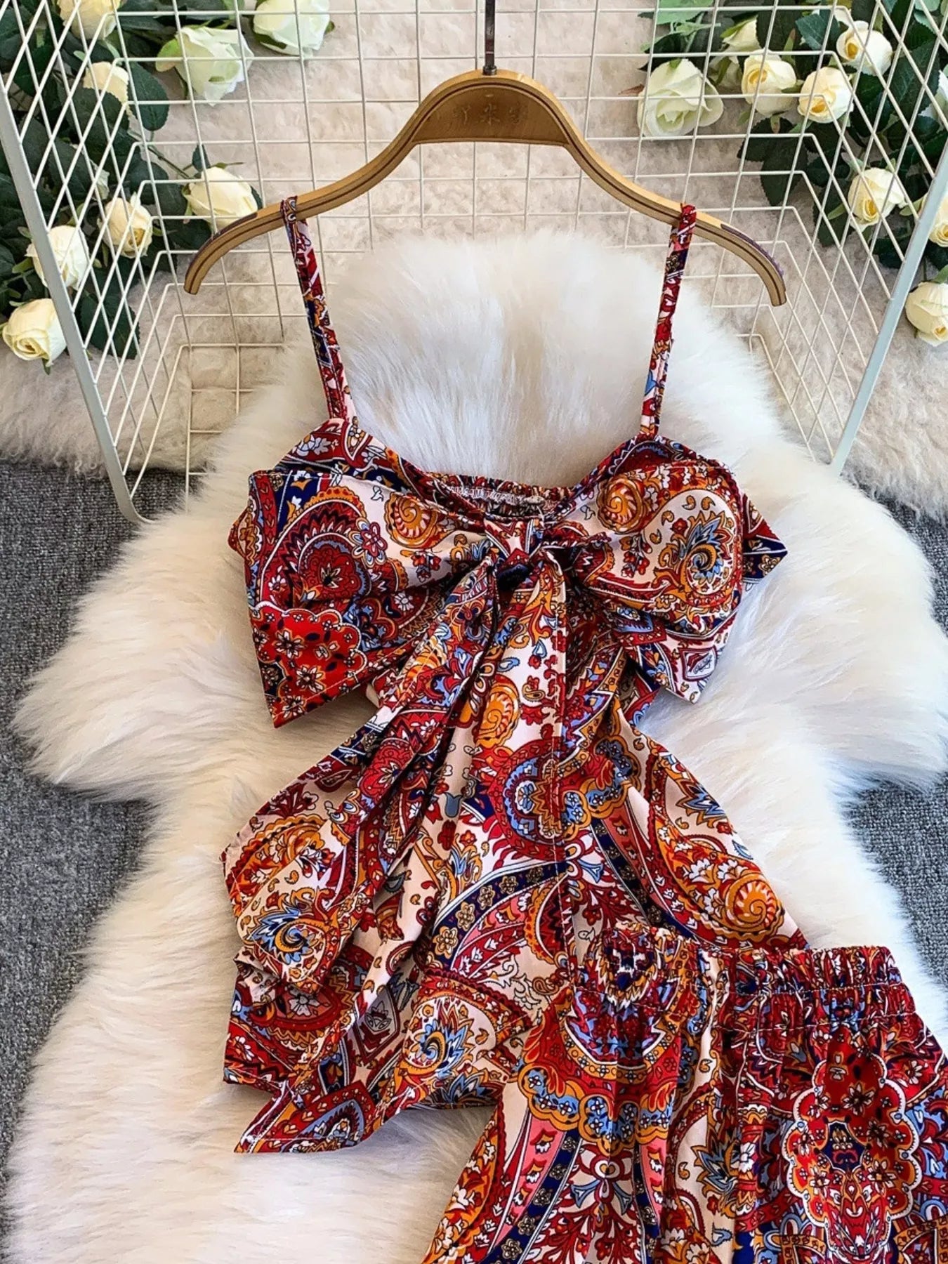 Hazel Blues® |  Printed Cami and Wide Leg Pants Set