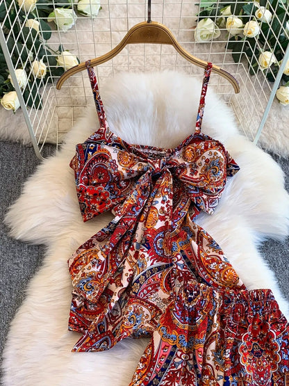 Hazel Blues® |  Printed Cami and Wide Leg Pants Set
