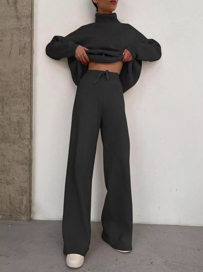 Hazel Blues® | Turtleneck Long Sleeve Top and Pants Sweater Set