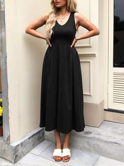 Hazel Blues® |  V-Neck Midi Tank Dress
