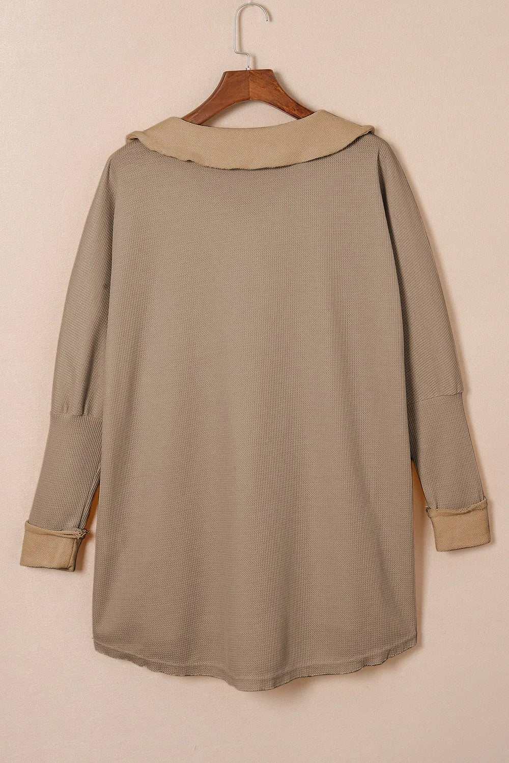 Hazel Blues® |  Waffle Knit Button Front Dress