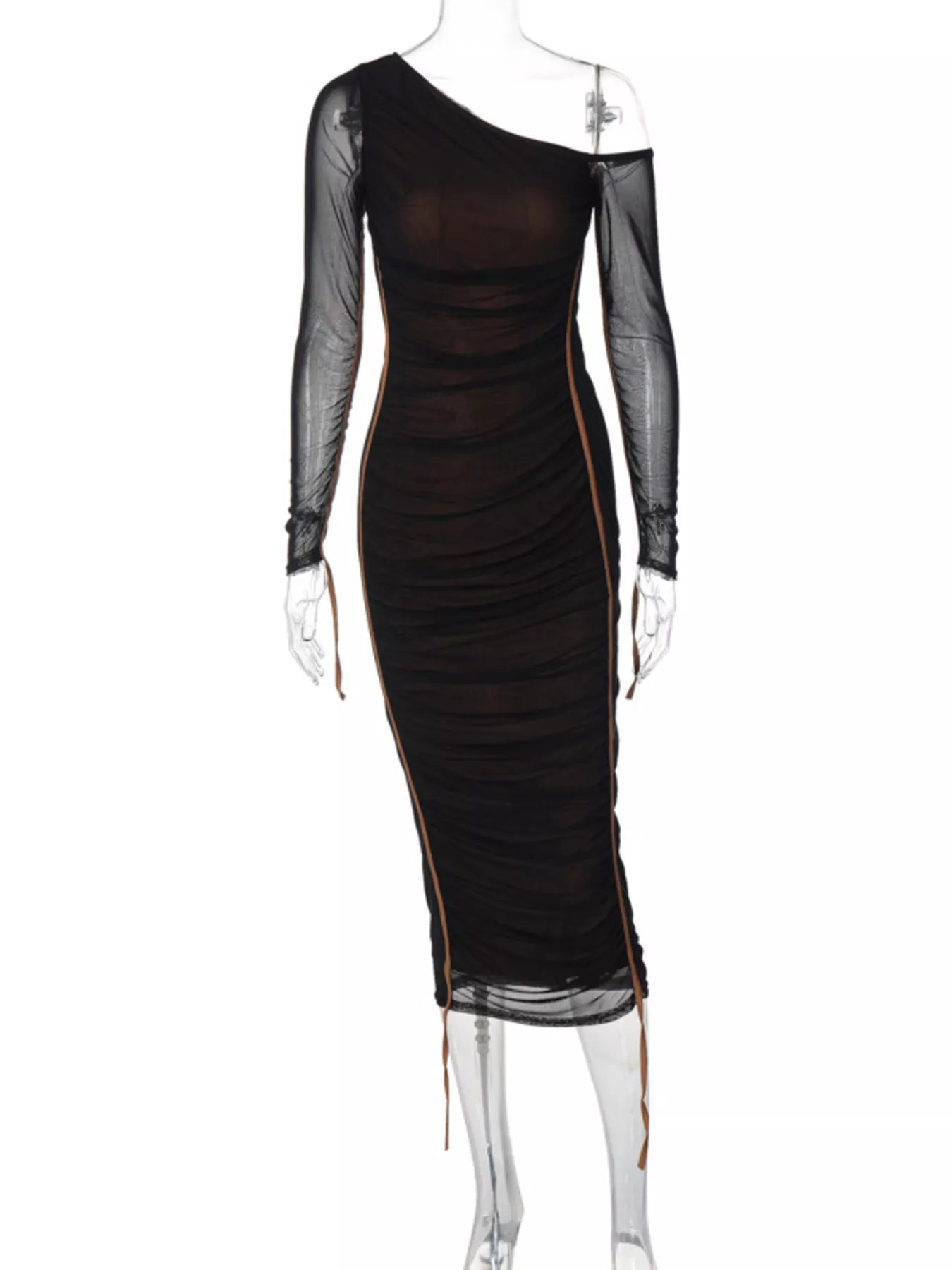 Hazel Blues® |  One-Shoulder Ruched Bodycon Midi Dress