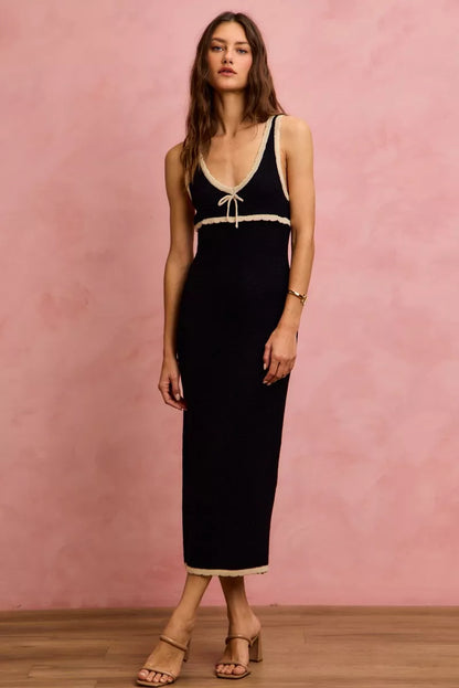 Hazel Blues® |  SO ME Knit Sweater Maxi Sleeveless Bodycon Resort Dress