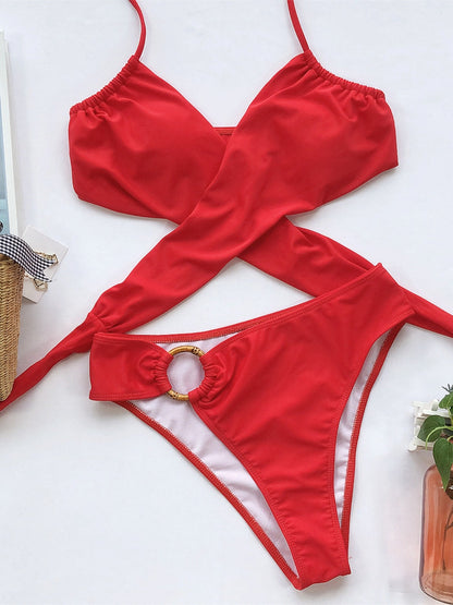 Hazel Blues® | Halter Neck Two-Piece Bikini Set