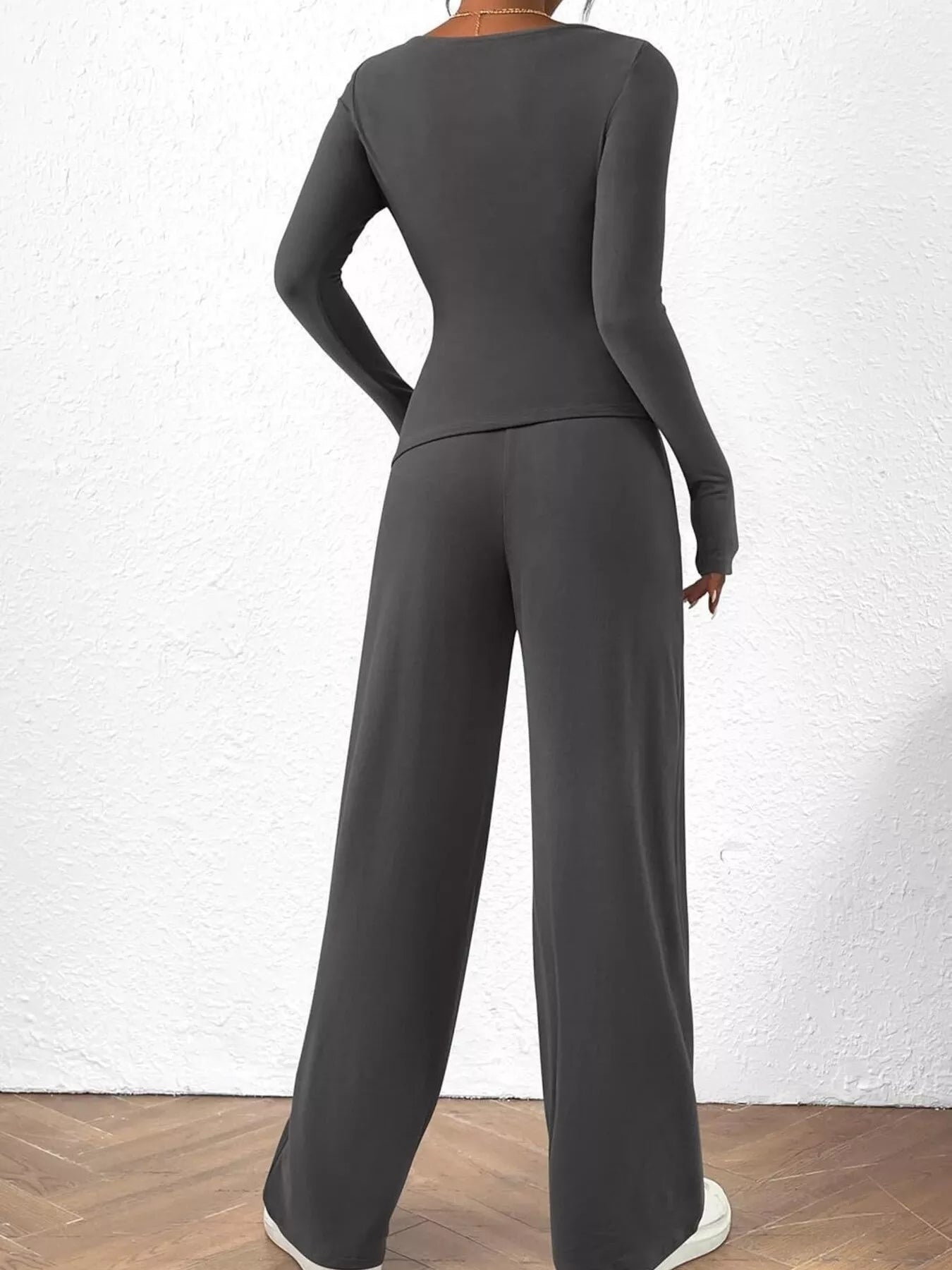 Hazel Blues® |  Long Sleeve Top and Wide Leg Pants Set
