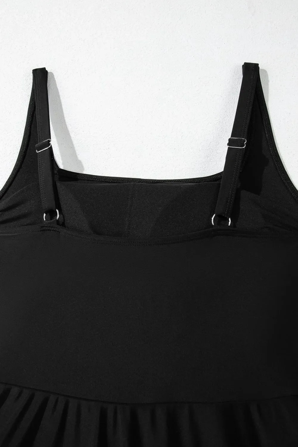 Hazel Blues® | Side Tied Waist Square Neck Adjustable Straps A-line One Piece Swim Dress