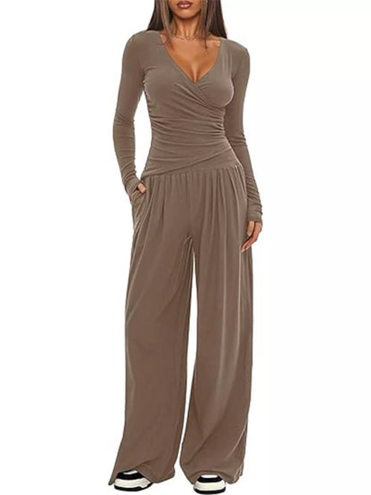 Hazel Blues® |  Casual Long Sleeve Top and Pants Two-Piece Set