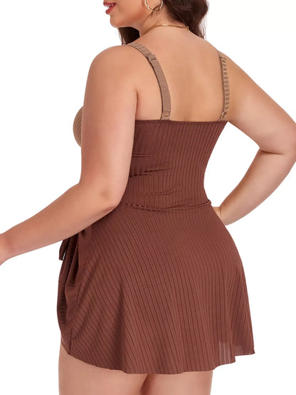 Hazel Blues® | Ruched One-Piece Swim Dress