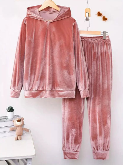 Hazel Blues® | Velvet Hoodie and Pants Set