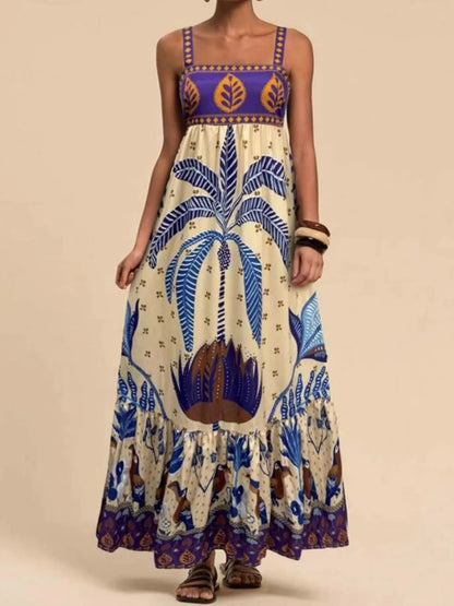 Hazel Blues® |  Tropical Print Maxi Cami Dress