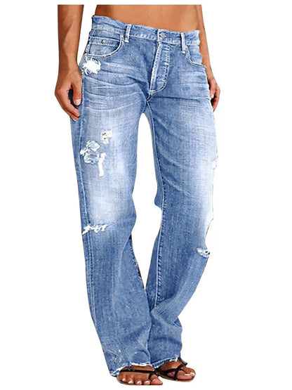 Hazel Blues® |  Distressed Loose Fit Jeans