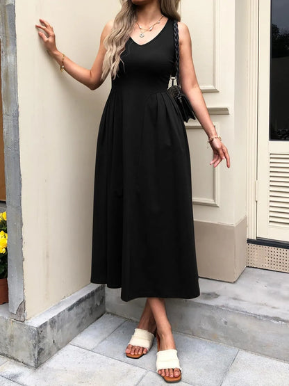 Hazel Blues® |  V-Neck Midi Tank Dress