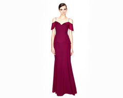 Alexander by Daymor 550 Long Formal Peplum Evening Dress