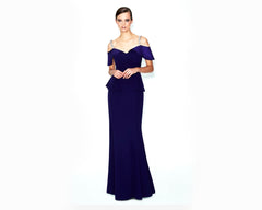 Alexander by Daymor 550 Long Formal Peplum Evening Dress