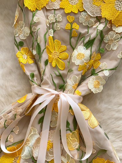 Hazel Blues® |  Floral Tie Waist Mini Dress