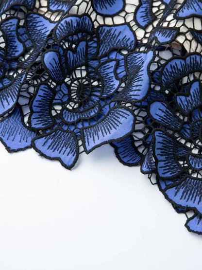 Hazel Blues® |  Printed V-Neck Ruffle Sleeve Midi Dress