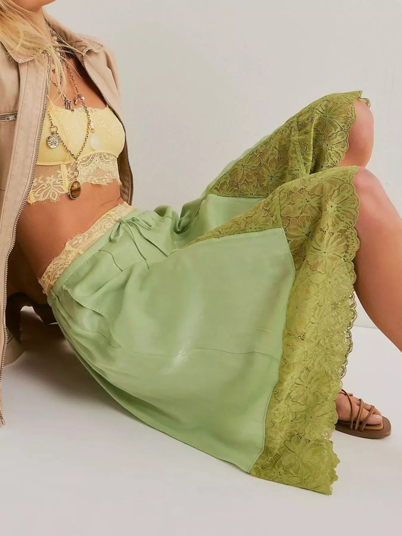 Hazel Blues® |  Lace Detail Shorts