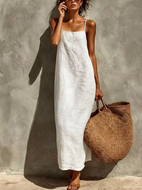 Hazel Blues® |  Sleeveless Linen Casual Maxi Dress