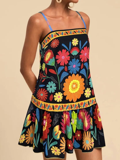 Hazel Blues® |  Floral Print Sleeveless Mini Dress
