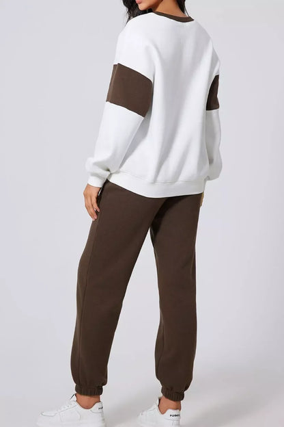 Hazel Blues® |  Drop Shoulder Loose Sweatshirt and Joggers Active Set