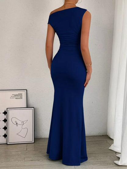 Hazel Blues® |  One-Shoulder Ruched Bodycon Maxi Dress