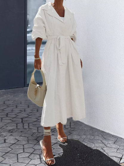 Hazel Blues® |  Tie Waist Midi Shirt Dress