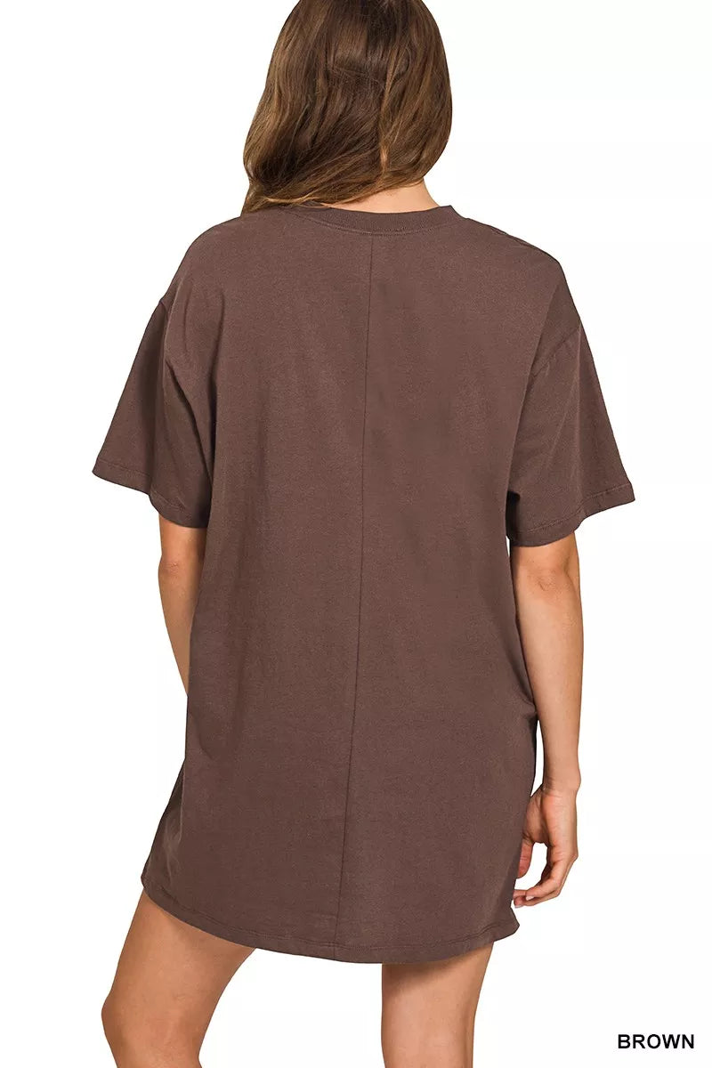 Hazel Blues® |  Zenana Short Sleeve Mini Tee Dress