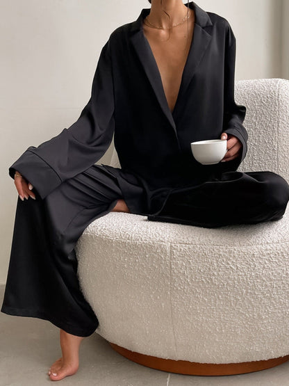 Hazel Blues® |  Long Sleeve Top and Wide Leg Pants Lounge Set