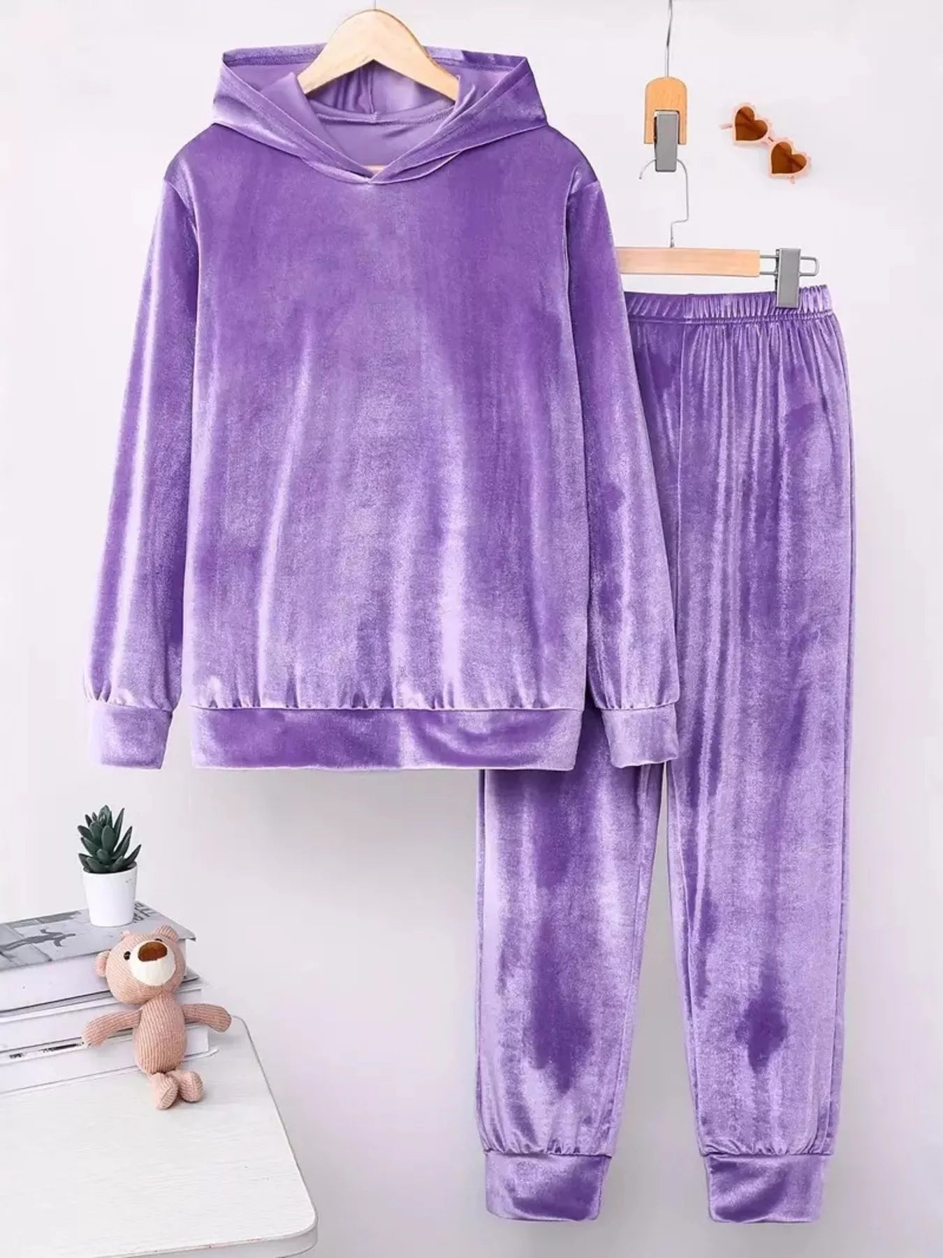 Hazel Blues® | Velvet Hoodie and Pants Set