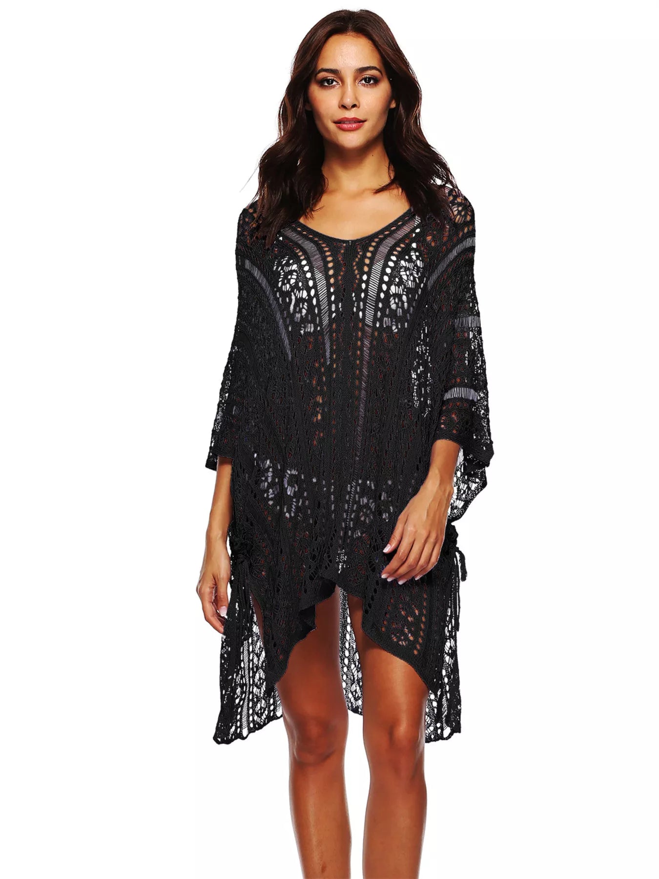 Hazel Blues® | Crochet Knit V-Neck Cover-Up
