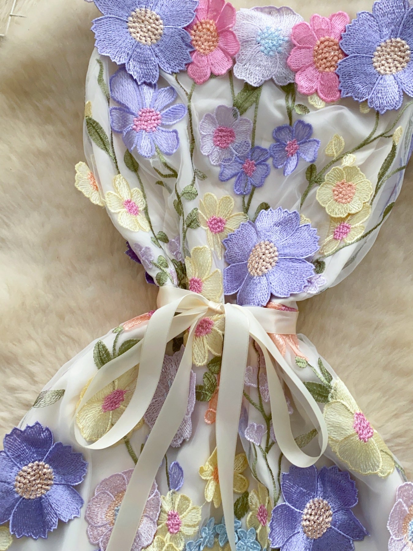 Hazel Blues® |  Floral Tie Waist Mini Dress