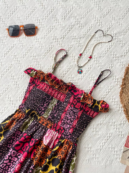Hazel Blues® |  Smocked Leopard Cami Dress