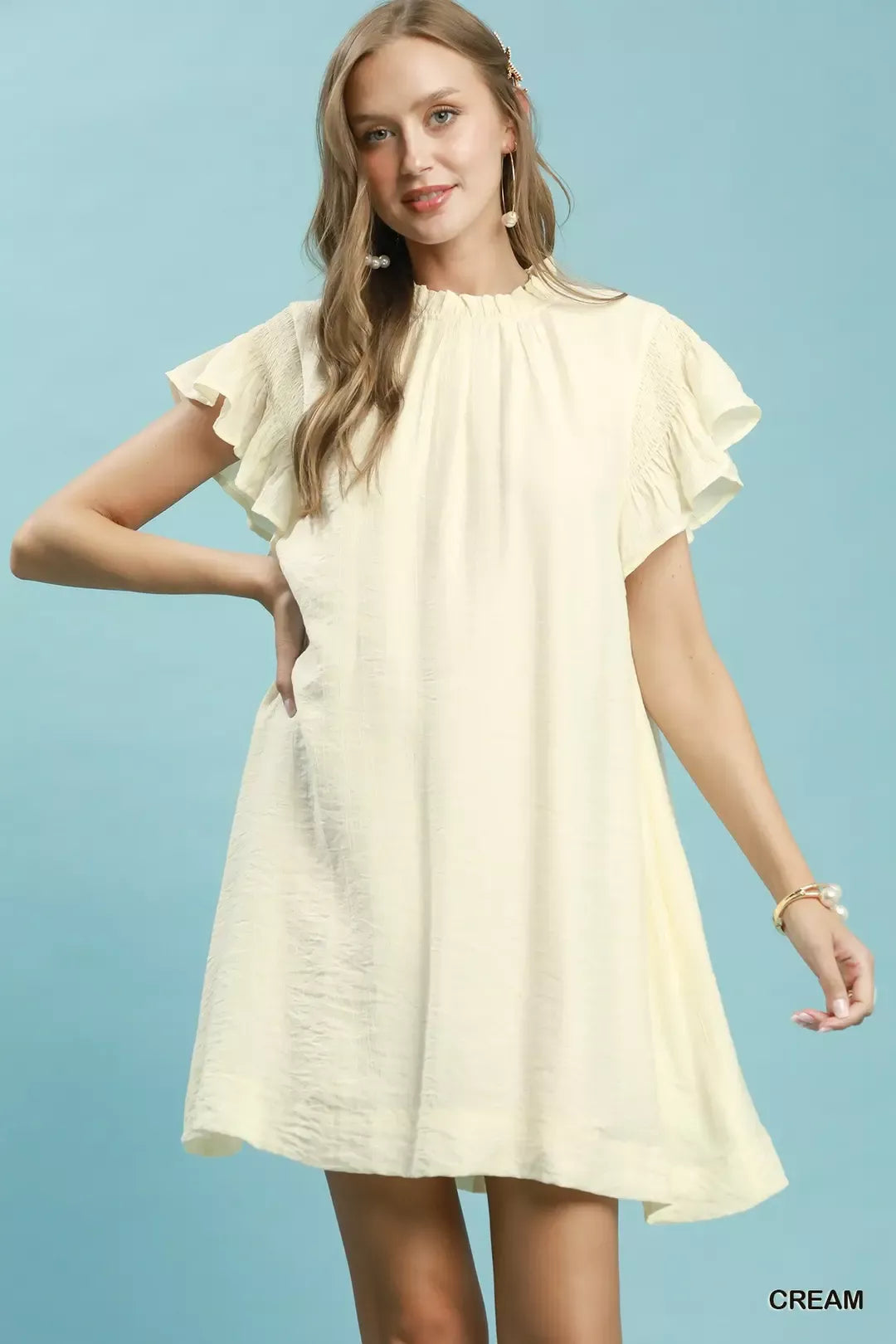 Hazel Blues® |  Umgee Ruffle Flutter Sleeve Dress