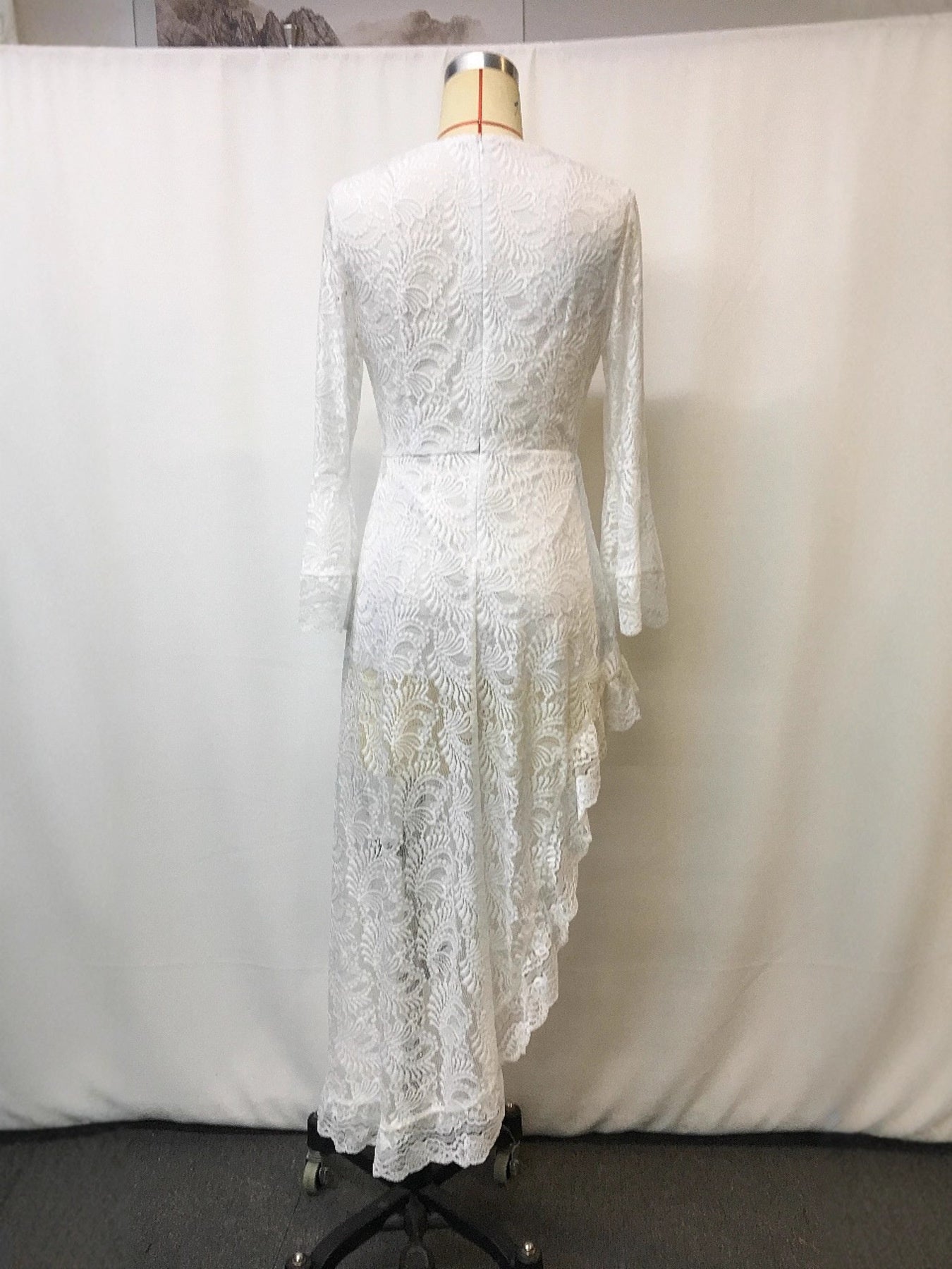 Hazel Blues® |  Lace High-Low V-Neck Dress