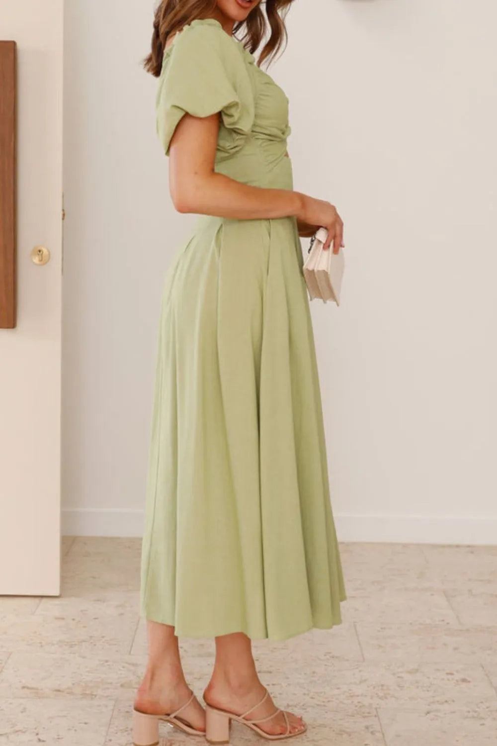 Hazel Blues® |  Sweetheart Neck Puff Sleeve Dress