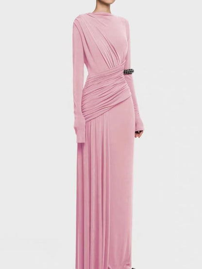 Hazel Blues® |  Ruched Long Sleeve Maxi Dress