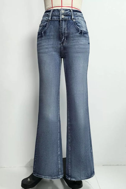 Hazel Blues® |  High-Waisted Flare Leg Jeans