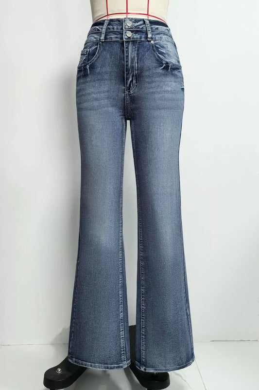 Hazel Blues® |  High-Waisted Flare Leg Jeans