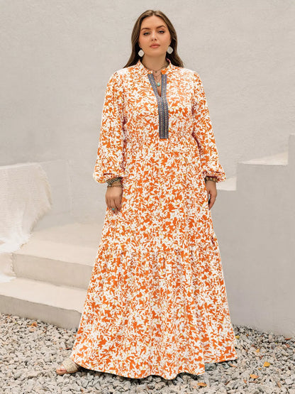 Hazel Blues® | Boho Floral Print Maxi Dress
