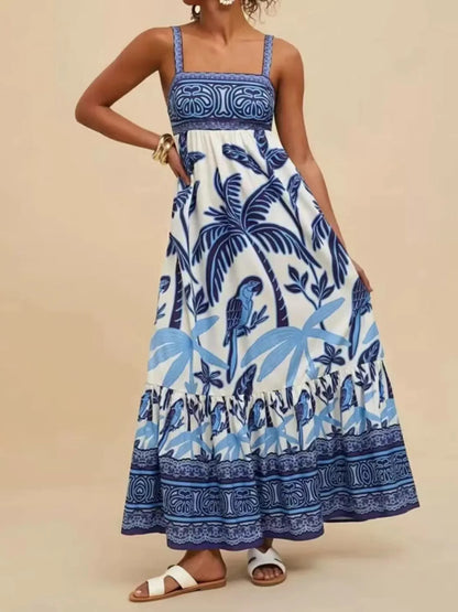 Hazel Blues® |  Tropical Print Maxi Cami Dress