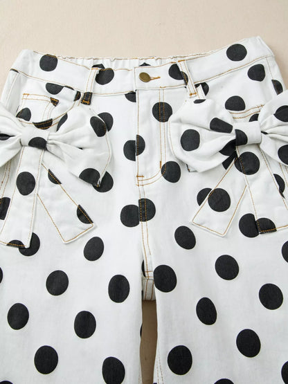 Hazel Blues® |  Polka Dot High-Waisted Jeans