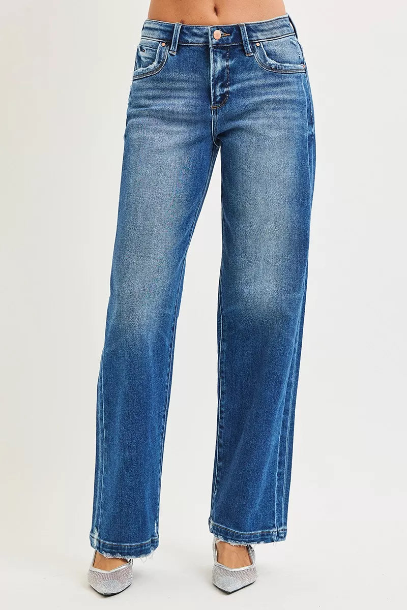 Hazel Blues® | RISEN Slouchy Baggy Jeans Pocket Side Seam Detail